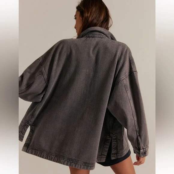NWT Free People We The Free Madison City Denim Jacket, Washed Black - XS - Picture 2 of 9